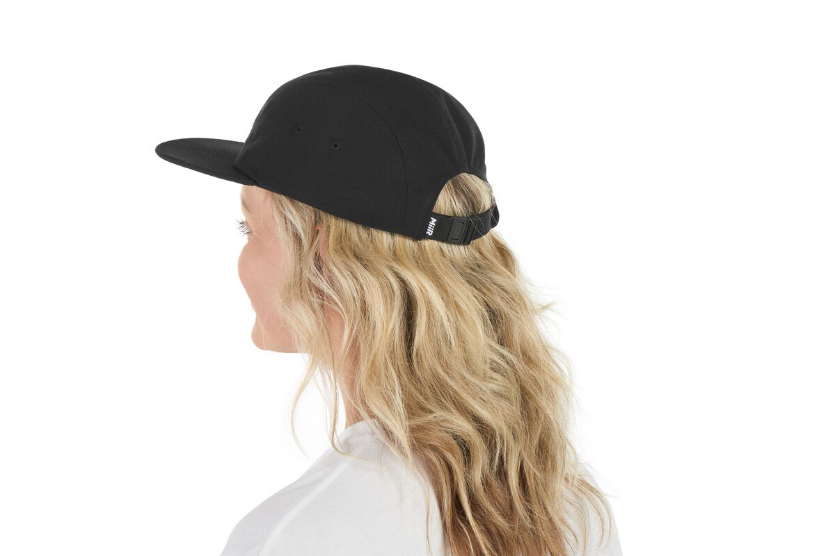 recycled-poly-flat-brim-5-panel-hat-c6 WebPDP-HAT003002_Recycled_Poly_Flat_Brim_5Panel_Hat_Black_Studio_Harper_Studios_0723_Side_2__HAT003002OS.jpg
