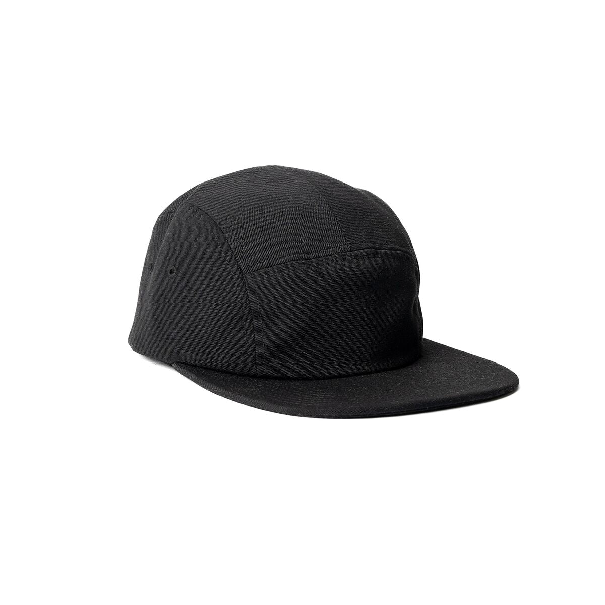 recycled-poly-flat-brim-5-panel-hat-c6 Web_PDP-FlatBrim5PanelHat_Studio_Front_Black.jpg
